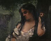 Gypsy in Reflection, Gustave Courbet